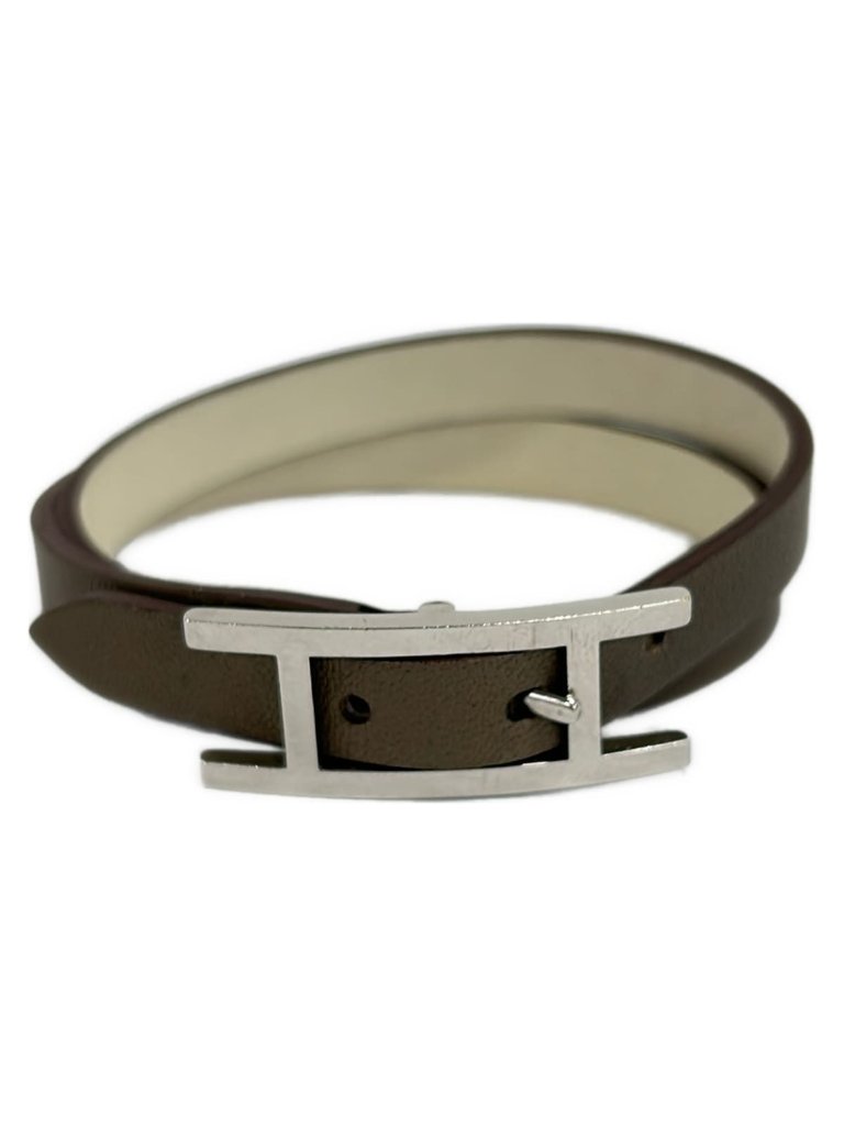 Hermes Bracelet Hapi 3 Etoupe Nata Silver